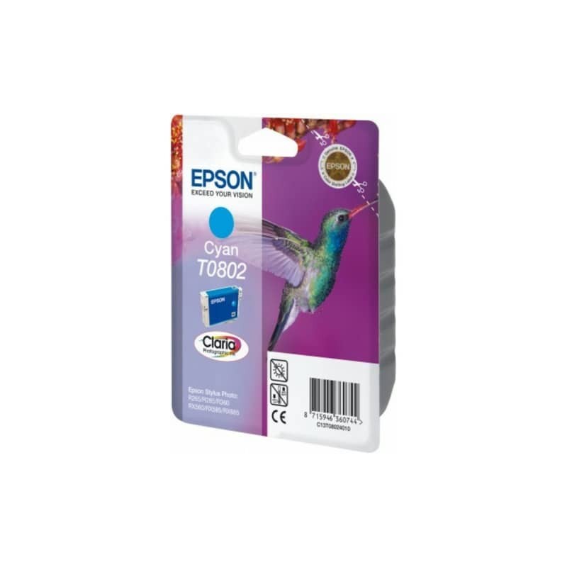 Cartuccia inkjet Colibrì T0802/blister RS Epson ciano C13T08024011