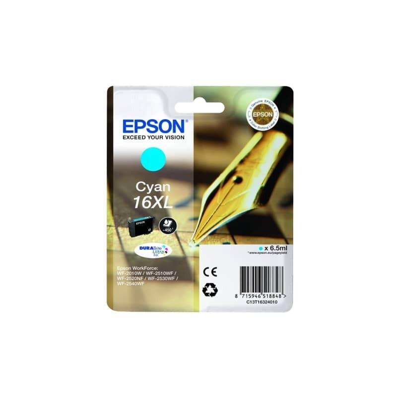 Cartuccia inkjet alta capacità ink pigmentato Penna e Cruciverba 16XL Epson ciano - C13T16324012