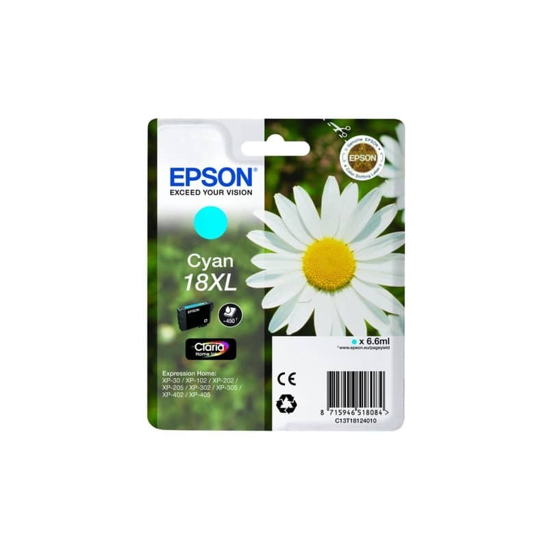 Cartuccia inkjet alta capacità Margherite 18XL Epson ciano C13T18124012