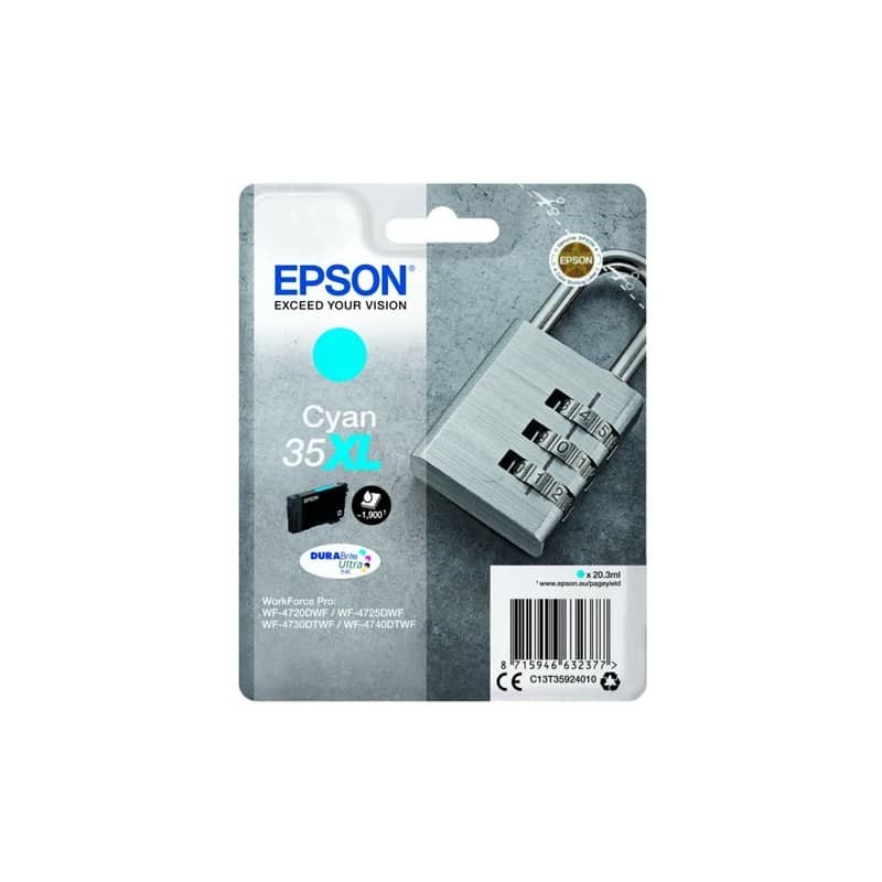 Cartuccia inkjet alta capacità Lucchetto 35XL Epson ciano C13T35924010