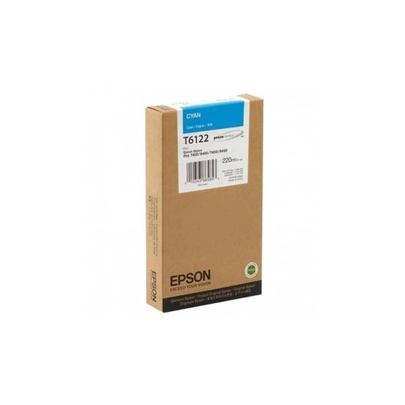 Cartuccia inkjet alta capacità ink pigmentato T6122 Epson ciano C13T612200