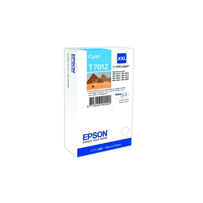 Cartuccia inkjet altissima resa ink pigmentato T7012 Epson ciano C13T70124010