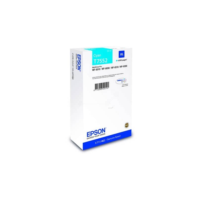 Cartuccia inkjet altissima resa T7552XL Epson ciano C13T755240