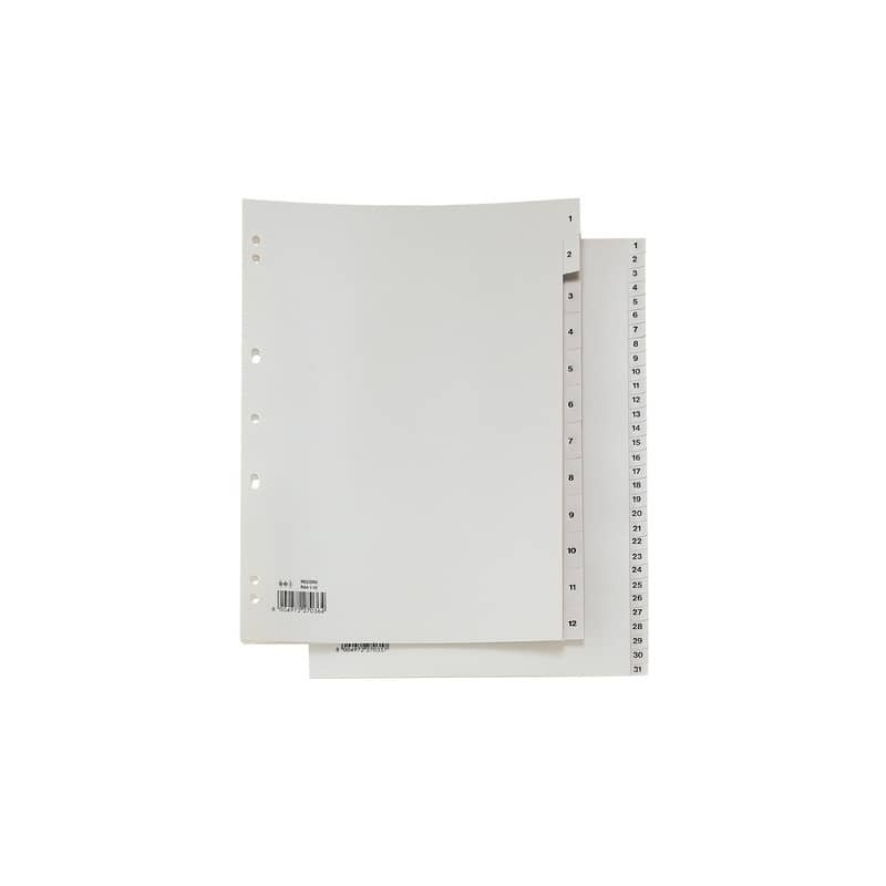 Separatori numerici a 31 tasti in PP Sei Rota Record R 1-31 grigio 581301