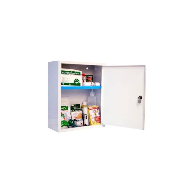 Armadietto Pronto Soccorso PVS 2 vani - 1 ripiano interno bianco - metallo - 2 persone - cps522