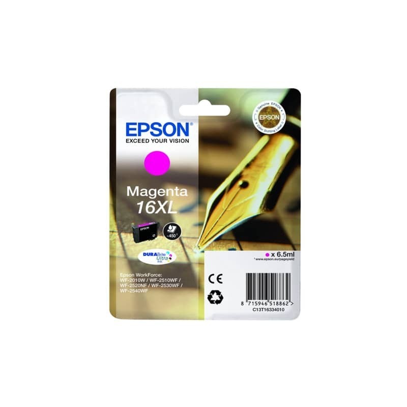 Cartuccia inkjet alta capacità ink pigmentato Penna e Cruciverba 16XL Epson magenta - C13T16334012