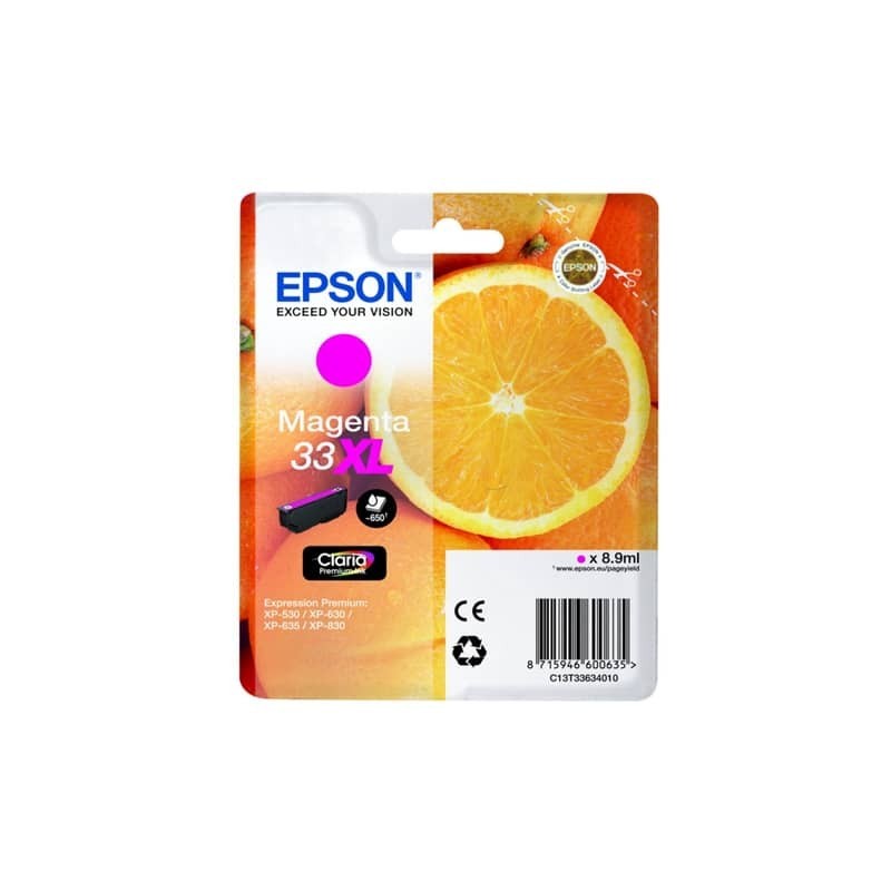 Cartuccia inkjet alta capacità Arance T33XL Epson magenta C13T33634012