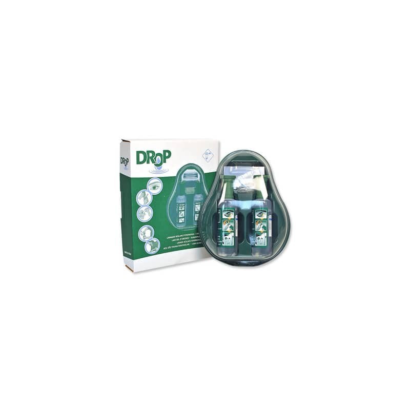 Stazione lavaggio oculare PVS verde  2 flaconi da 500 ml - cps202