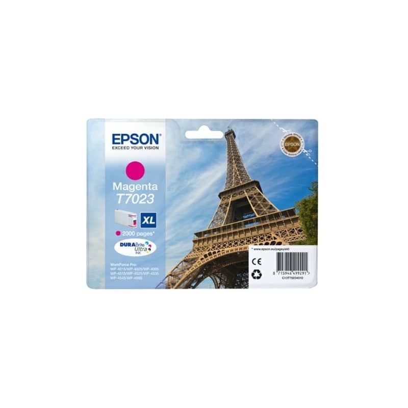 Cartuccia inkjet alta capacità ink pigmentato blister RS T7023 Epson magenta - C13T70234010
