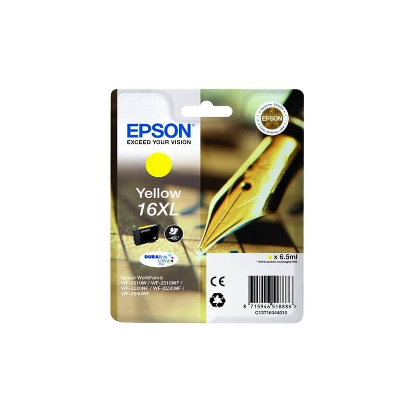 Cartuccia inkjet alta capacità ink pigmentato Penna e Cruciverba 16XL Epson giallo - C13T16344012