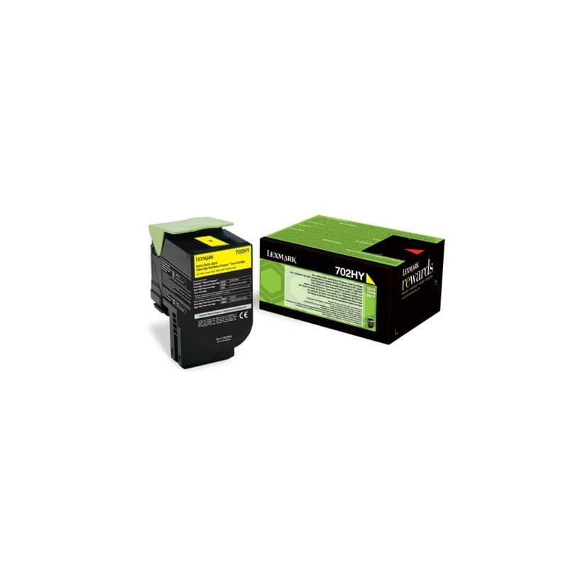 Toner alta resa return program 702HY Lexmark giallo 70C2HY0