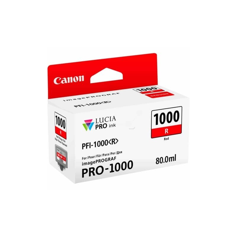 Cartuccia inkjet PFI-1000R Canon rosso  0554C001