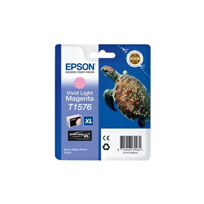 Cartuccia inkjet alta capacità ink pigmentato blister RS T1576 Epson magenta chiaro vivido - C13T15764010