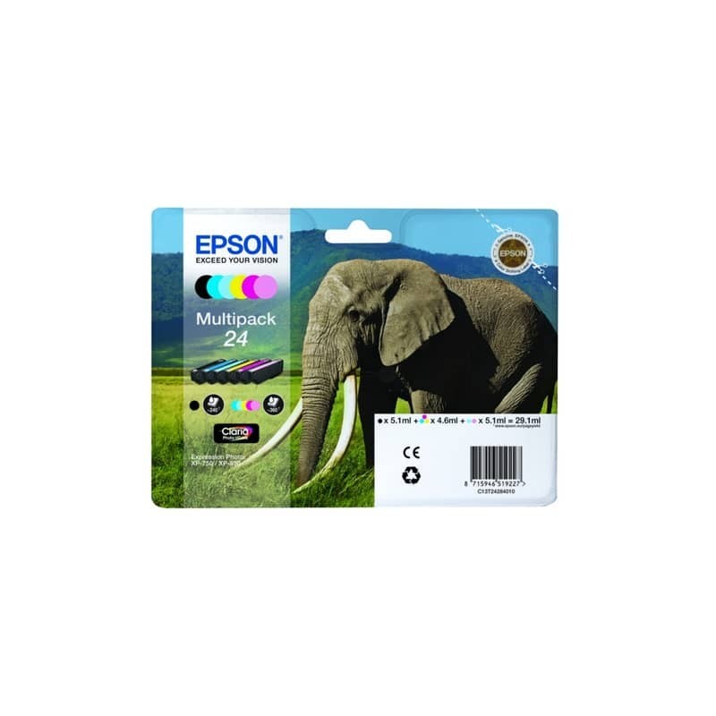 Cartuccia inkjet Elefante 24 Epson 6 colori C13T24284011