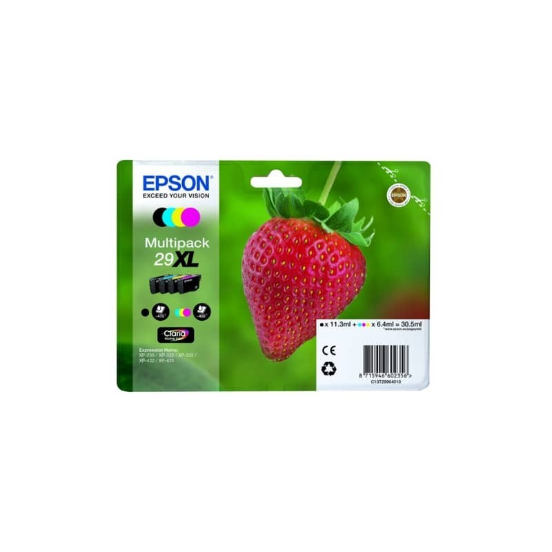 cartucce inkjet alta capacità Fragola T29XL Epson nero+ciano+magenta+giallo Multipack - C13T29964012