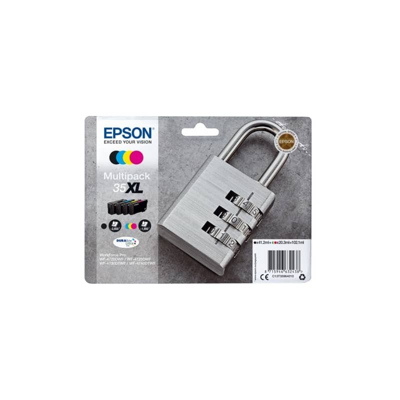 cartucce inkjet alta capacità Lucchetto 35XL Epson nero+ciano+magenta+giallo Multipack - C13T35964010