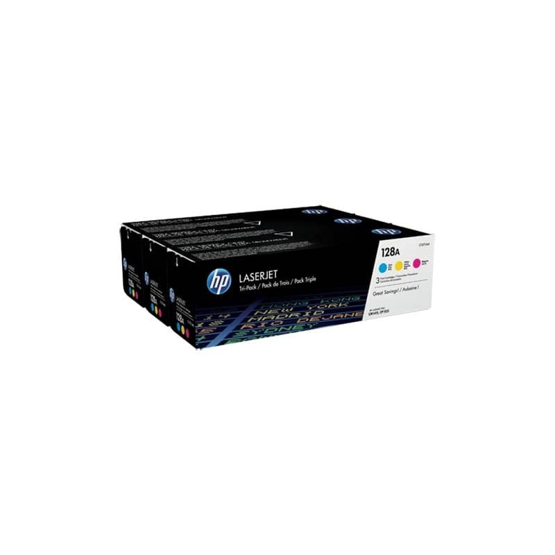 Toner 128A HP ciano+magenta+giallo  Conf. 3 - CF371AM