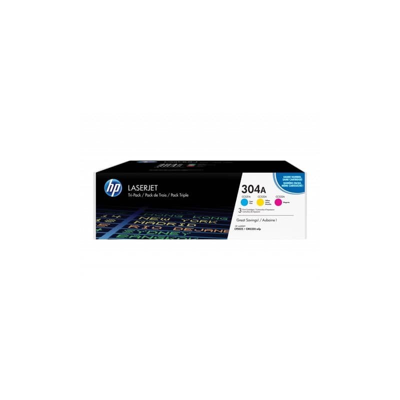 Toner 304A HP ciano+magenta+giallo  Conf. 3 - CF372AM