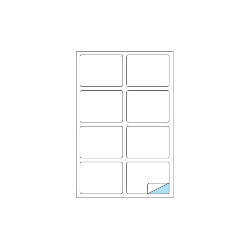 Etichette bianche MARKIN Copiatabu permanenti 99,1x67,7 mm ang. arrotondati 8 et./foglio - conf. 100 fogli X210A450
