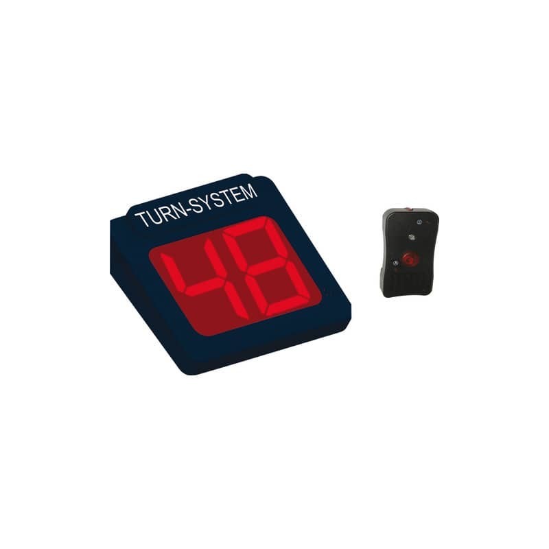 Display eliminacode LED a 2 cifre PRINTEX  + radiocomando nero TR/DIS/2 LED K