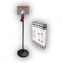 Kit eliminacode PRINTEX base Ø 30 cm H. 120 cm nero/rosso + rotolo 2000 tickets bianchi - TR/PIA N K