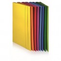Cartella plastificata a 3 lembi con elastico tondo BREFIOCART in presspan 25x35 cm rosso - 0208805.RO (Conf.10)