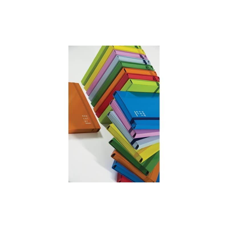 Cartella a 3 lembi con elastico piatto BREFIOCART NEW COLOR 25x35 cm dorso 7 cm verde chiaro - 0221307.VC (Conf.6)