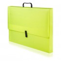 Valigetta portaprogetti con maniglia BREFIOCART POLIONDA 27x38 cm dorso 5 cm colore fluo assortito - 020M4003.FLUP