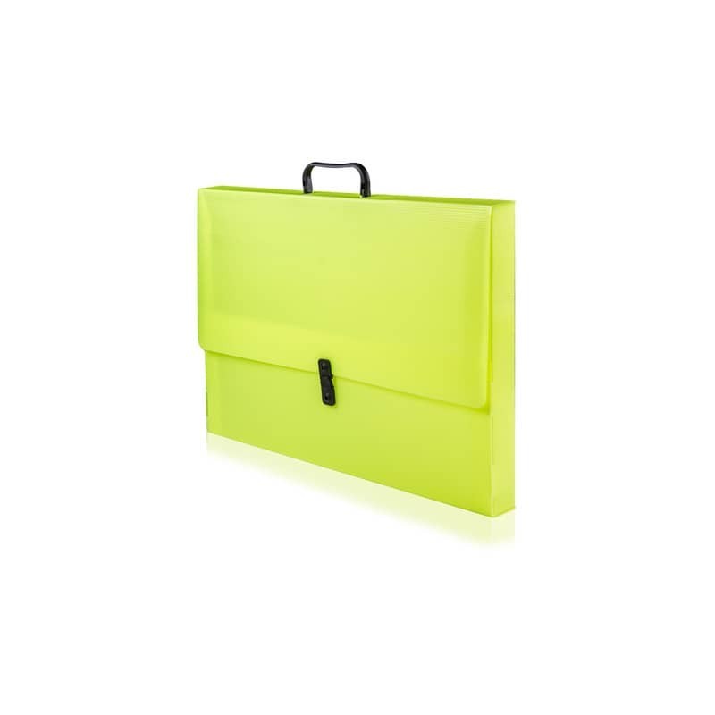 Valigetta portaprogetti con maniglia BREFIOCART POLIONDA 27x38 cm dorso 8 cm colore fluo assortito - 020M4004.FLUO