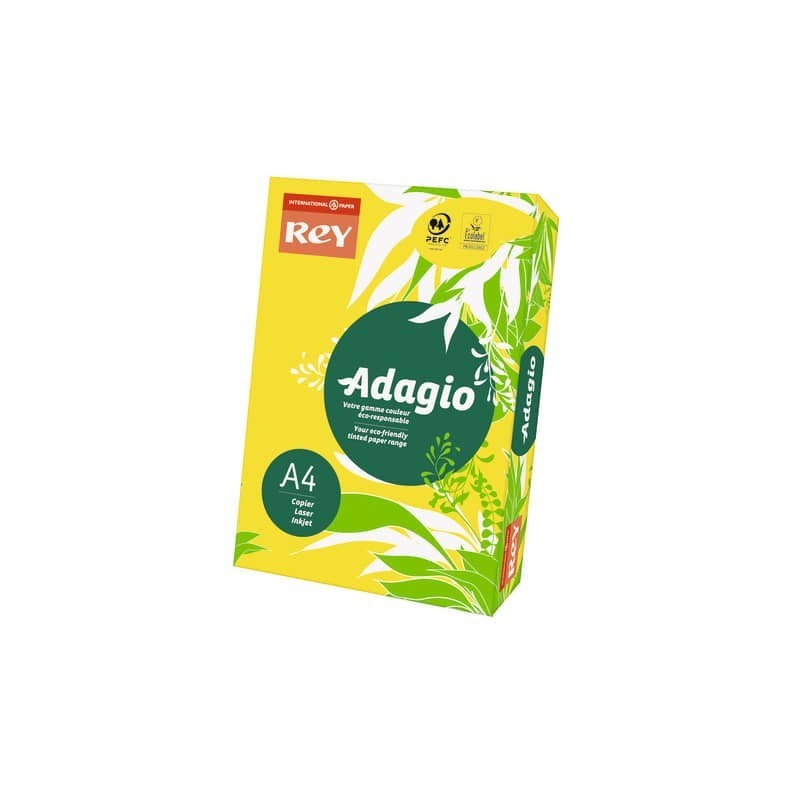 Carta colorata A4 Sylvamo Rey Adagio 160 g/m² giallo intenso 66 - Risma da 250 fogli - ADAGI160X479