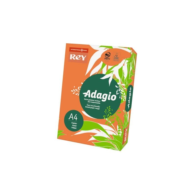Carta colorata A4 Sylvamo Rey Adagio 160 g/m² arancio 21 - Risma da 250 fogli - ADAGI160X467