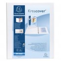 Raccoglitore personalizzabile Exacompta A4 maxi Kreacover 4 anelli a D bianco 30 mm - 51942E