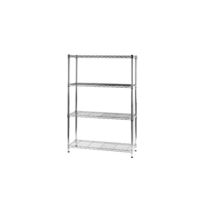 Scaffale a 4 ripiani Serena Group Archimede in acciaio grigio 90x36x137 cm - ZN1436-4