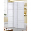 Paravento a 3 ante Serena Group in legno e carta di riso bianco 130,5x178 cm NY1004-3