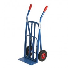 Carrello in acciaio Serena Group con doppio manico 90x44x118 cm blu con pala di carico - portata 120 kg - HT4024R