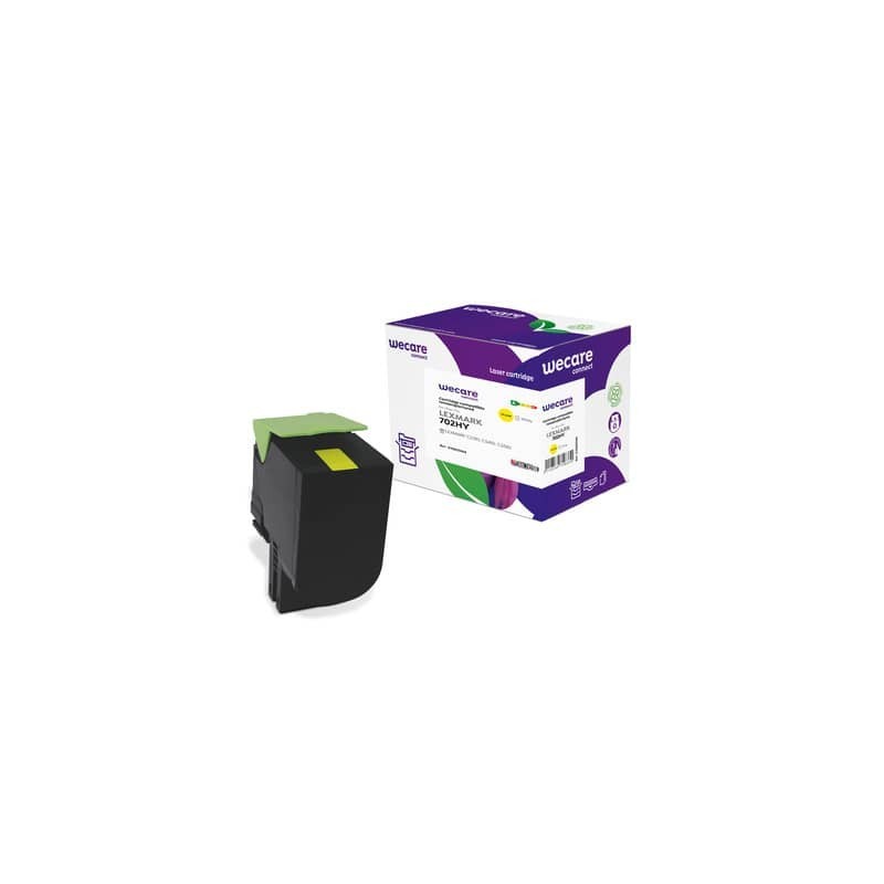 Toner alta resa WECARE compatibile Lexmark 70C2HY0 - giallo K15825W4