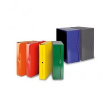 Portaprogetti con bottone EURO-CART presspan monolucido 25x35 cm dorso 8 cm rosso - CP08RO_DESK