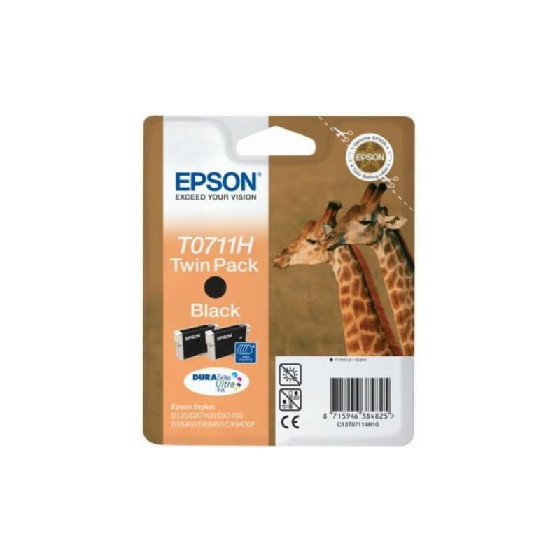 Cartucce inkjet ink pigmentato blister RS T0711H Epson nero Conf. 2 - C13T07114H10