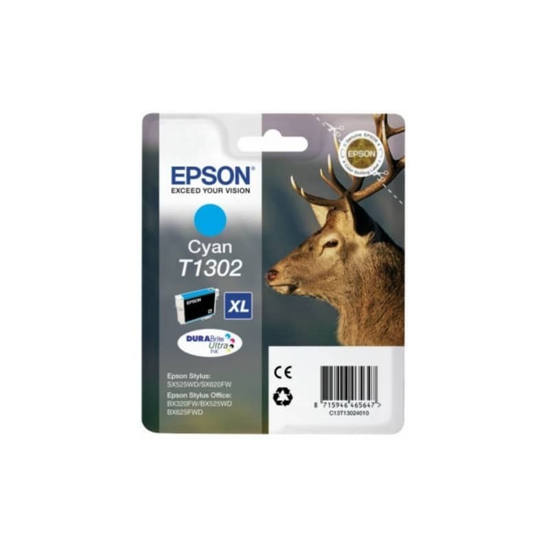 Cartuccia inkjet ink pigmentato Cervo T1302 Epson ciano C13T13024012