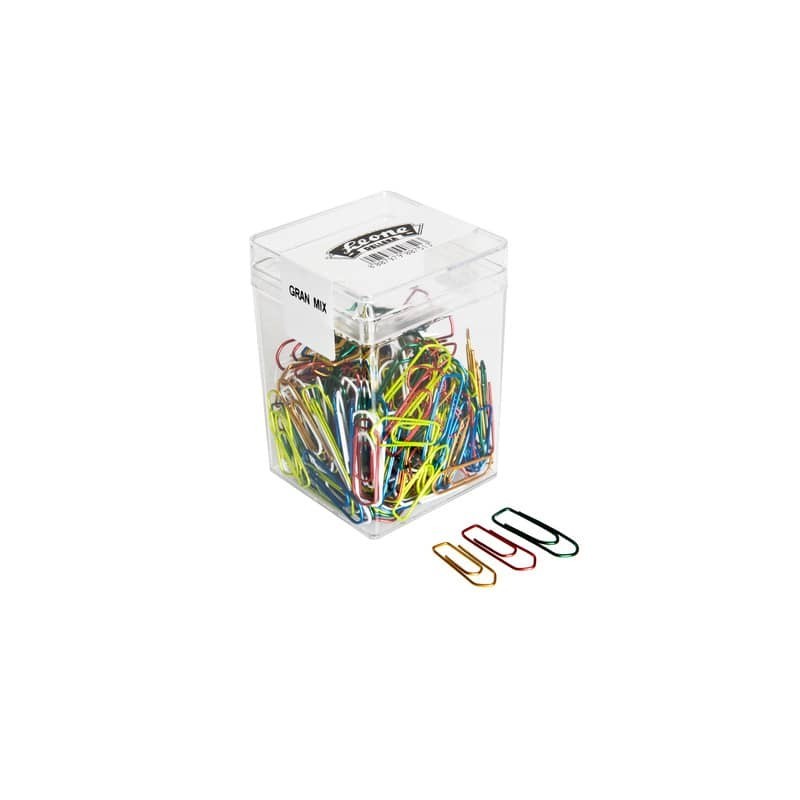 Fermagli Leone Dell'Era in filo colorato metallizzato Gran Mix misure assortite scatola da 125 g. - FXB125GMIX