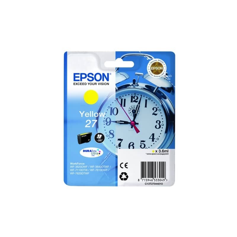 Cartuccia inkjet Sveglia 27 Epson giallo  C13T27044012