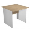 Scrivania piano rovere 80x80xH.72 cm gamba a pannello in melaminico grigio linea Presto Artexport - 001PAN/C5
