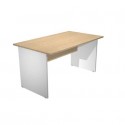Scrivania piano rovere 140x80xH.72 cm gamba a pannello in melaminico grigio linea Presto Artexport - 002PAN/C5