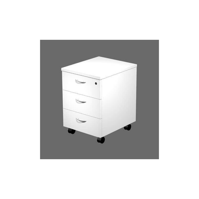 Cassettiera a tre cassetti montata bianco 41,8x52xH.59,5 cm linea Presto Artexport - 60019/3