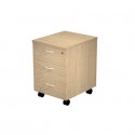 Cassettiera a tre cassetti montata rovere 41,8x52xH.59,5 cm linea Presto Artexport - 60019/C