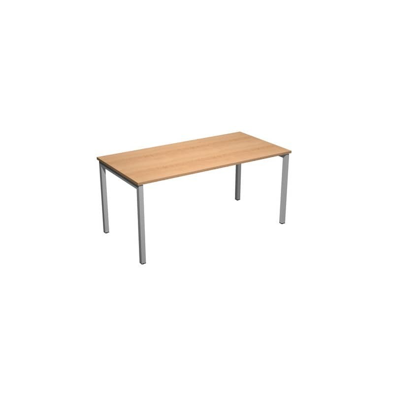 Scrivania piano faggio 160x80xH.72,5 cm gamba a ponte in metallo grigio linea Presto Venere Plus  Artexport - 663/6