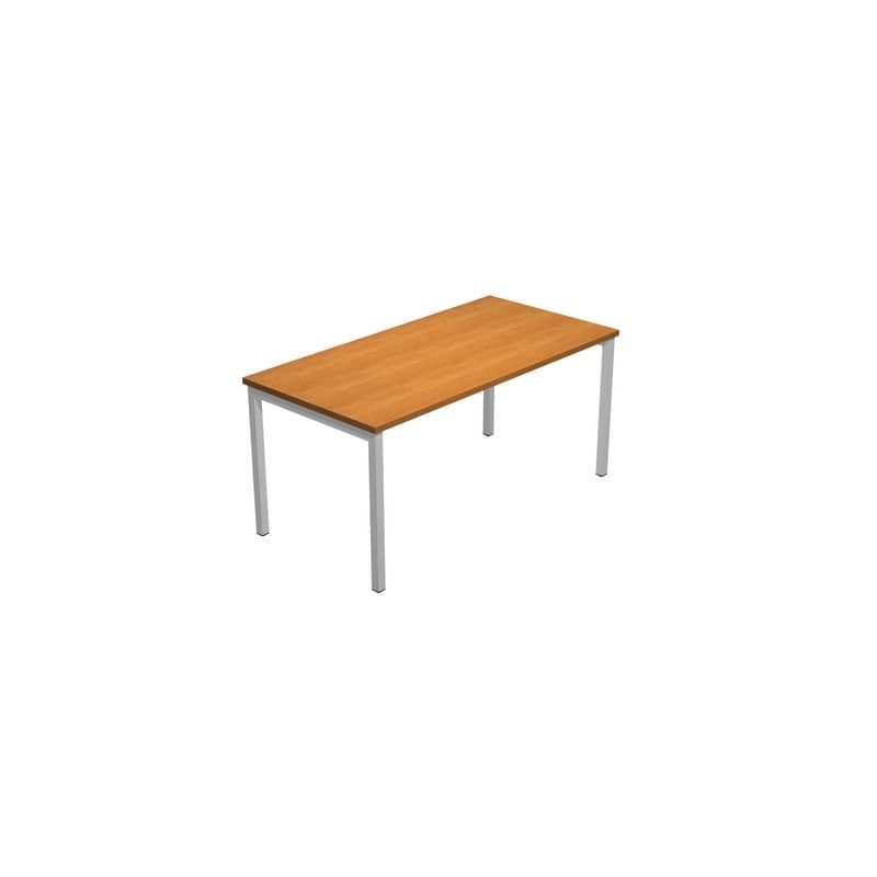 Scrivania piano noce chiaro 180x80xH72,5 cm gamba a ponte in metallo grigio linea Presto Venere Plus  Artexport - 665/4