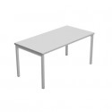 Scrivania piano grigio 180x80xH.72,5 cm gamba a ponte in metallo grigio linea Presto Venere Plus  Artexport - 665/9