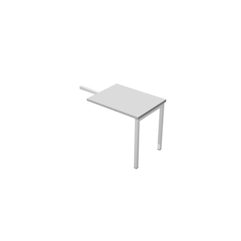 Allungo reversibile dx/sx per scrivania Artexport Presto Venere Plus 80x60x72,5 cm grigio - 671/9
