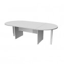 Tavolo riunione ovale grigio 220x110xH.72 cm gamba a pannello in tinta linea Presto Artexport - TR/220/9